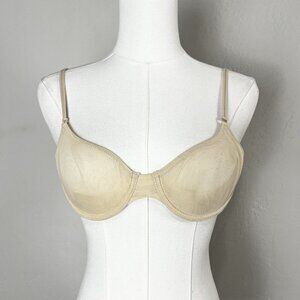 Cosabella Soire Molded Bra Sand Beige Underwire‎ Semi Sheer Size 34B NEW